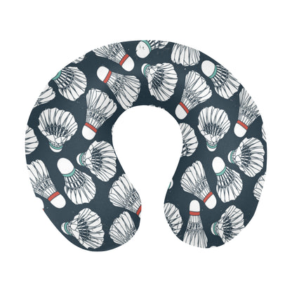 Badminton Ball Pattern Print Design 01 U-Shaped Travel Neck Pillow