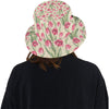 Tulip Pink Pattern Print Design TP06 Unisex Bucket Hat