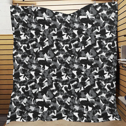 Crow Pattern Print Design 01 Premium Quilt