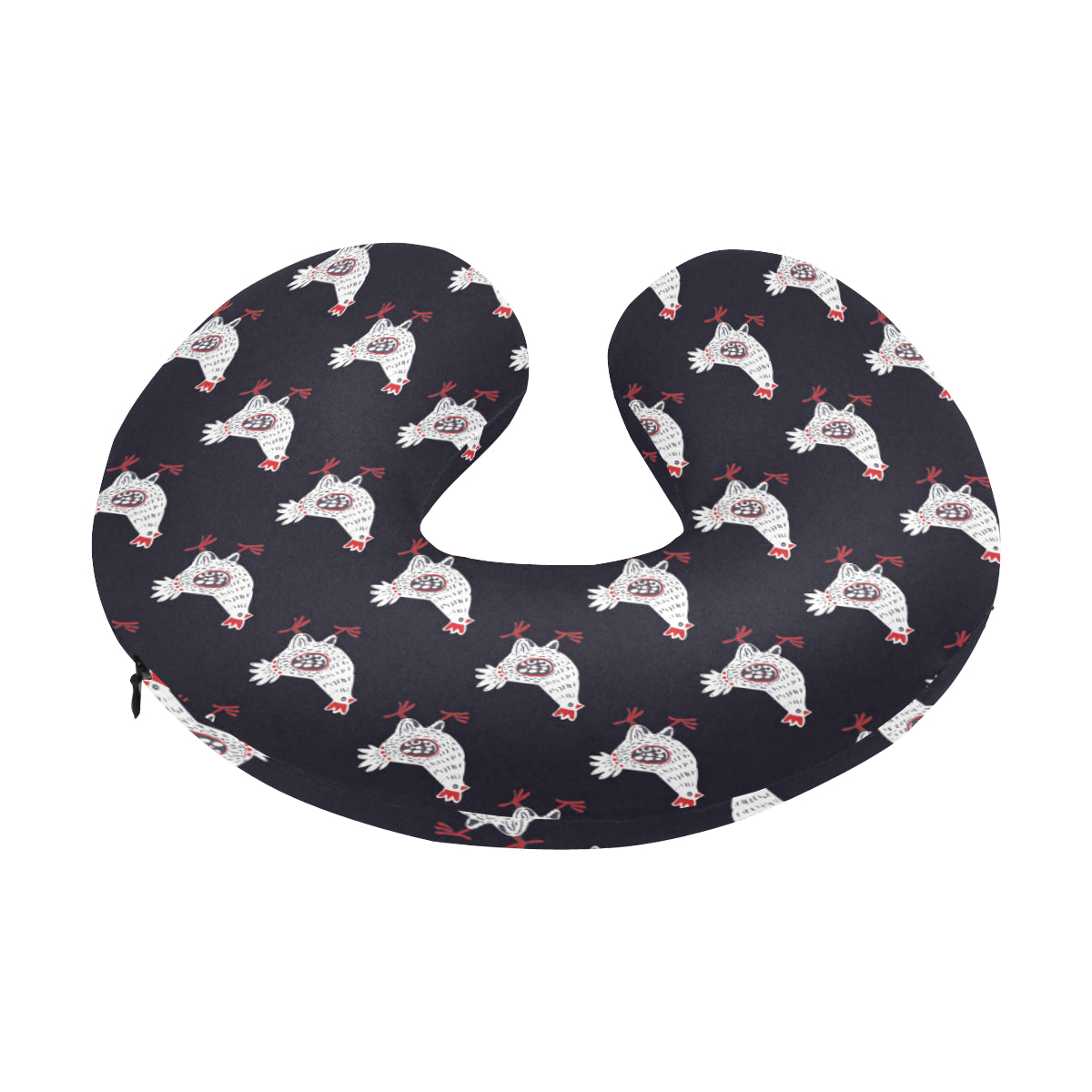 Chicken Pattern Print Design 03 U-Shaped Travel Neck Pillow