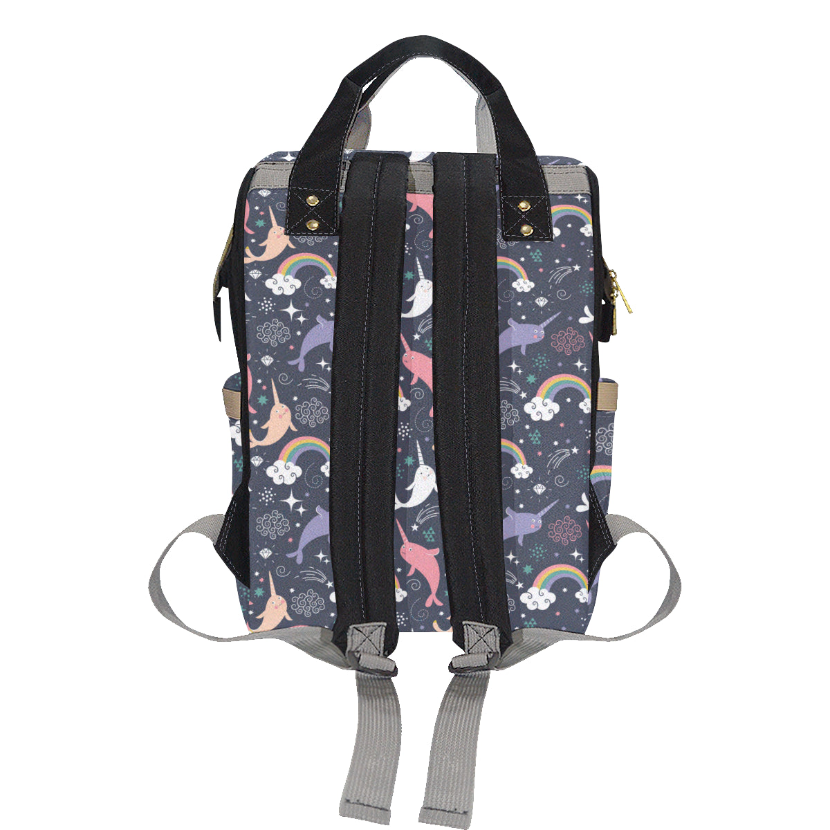 Narwhal Pattern Print Design 01 Diaper Bag Backpack