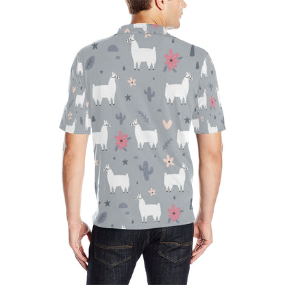 Llama Pattern Print Design 010 Men Polo Shirt
