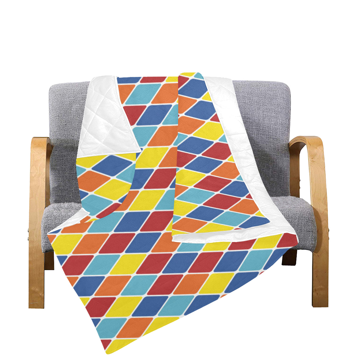 Harlequin Pattern Print Design 01 Premium Quilt