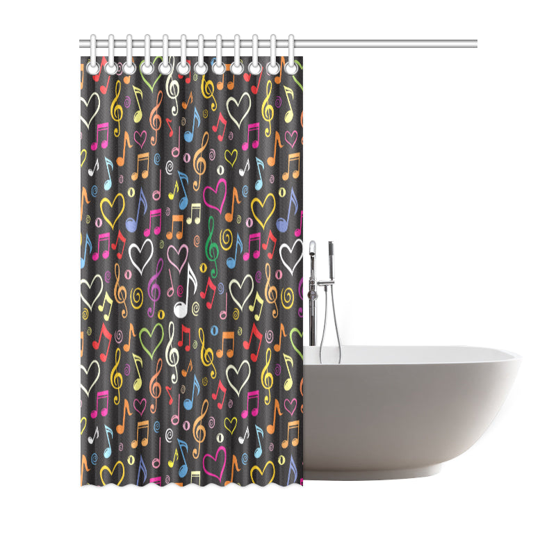 Music note Pattern Print Design A01 Shower Curtain