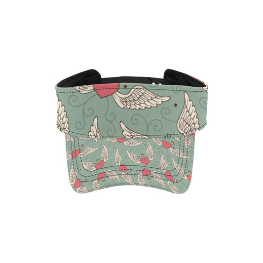 Angel Wings Heart Design Themed Print Unisex Sun Visor
