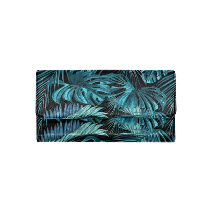 Palm Leaf Pattern Print Design A03 Women's Trifold Wallet