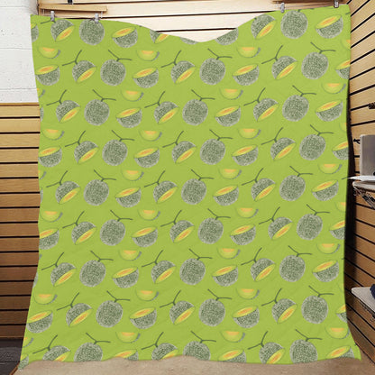 Cantaloupe Pattern Print Design 03 Premium Quilt