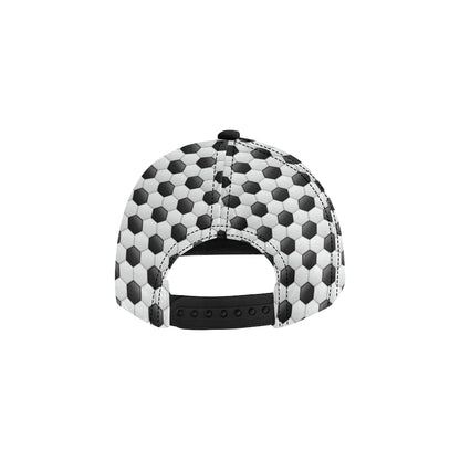 Soccer Ball Texture Print Pattern Snapback Cap