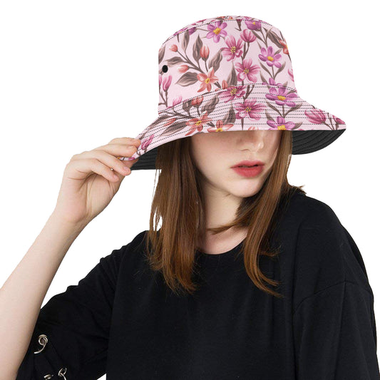 Summer Floral Pattern Print Design SF09 Unisex Bucket Hat