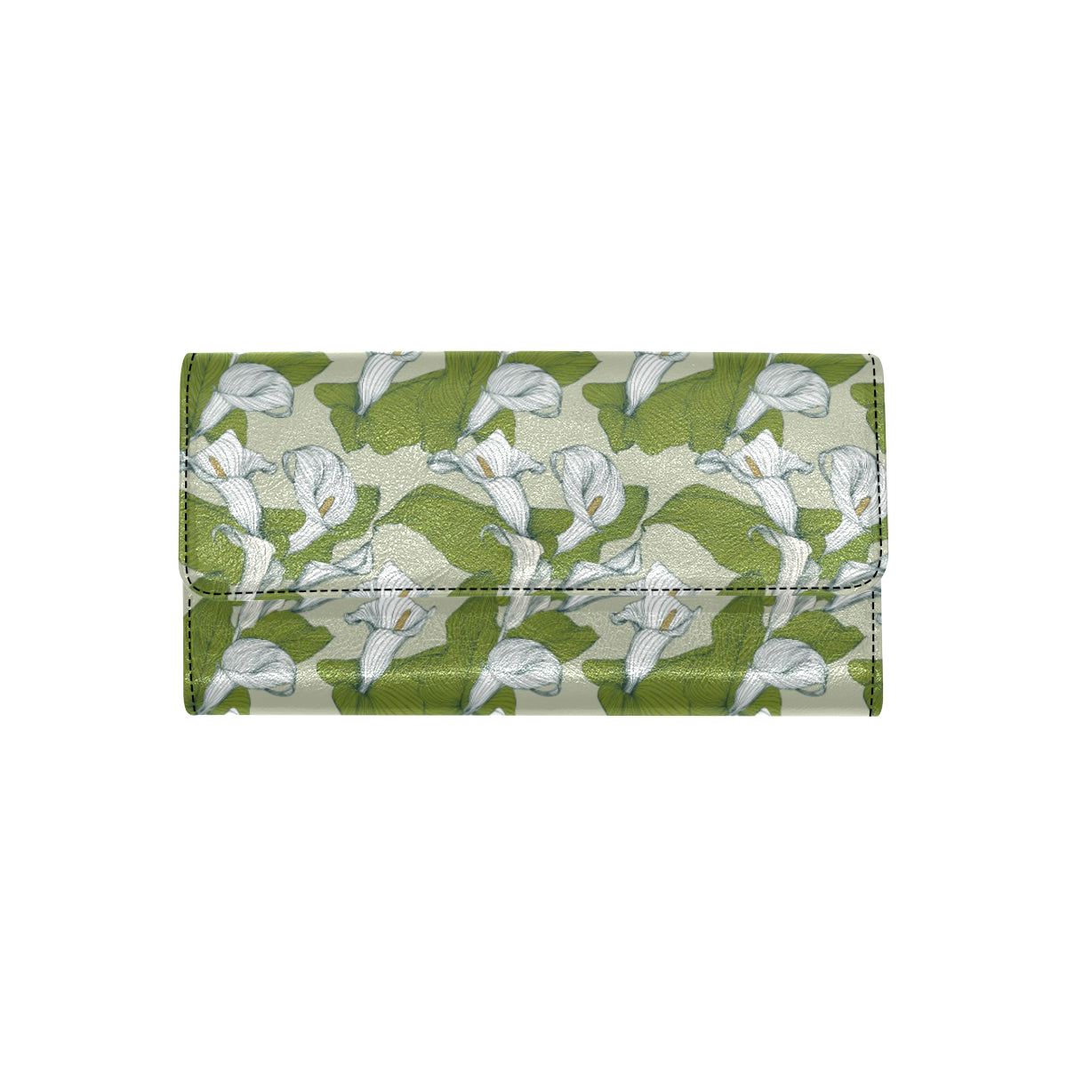 Lily Pattern Print Design LY08 Women's Trifold Wallet
