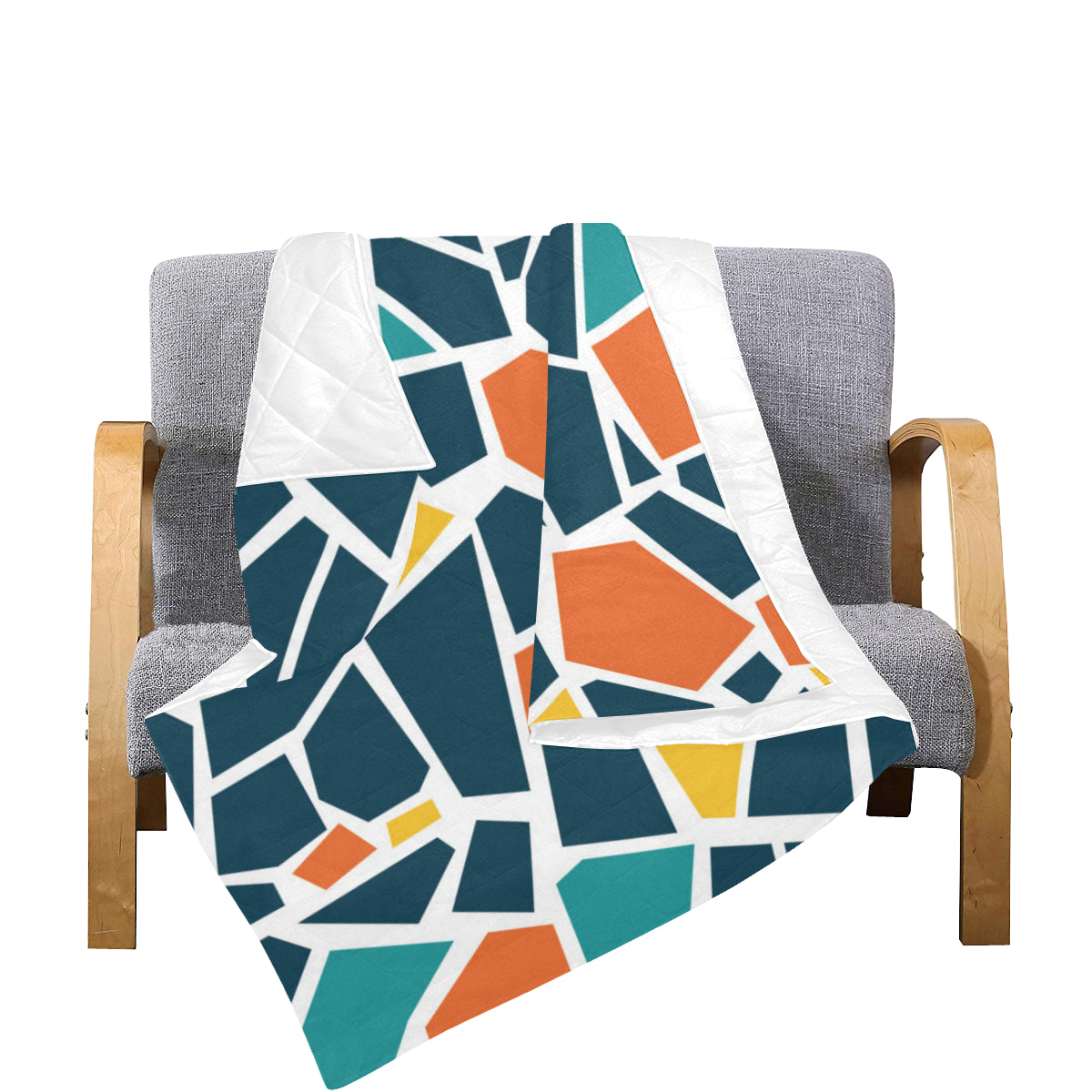 Mosaic Pattern Print Design 02 Premium Quilt