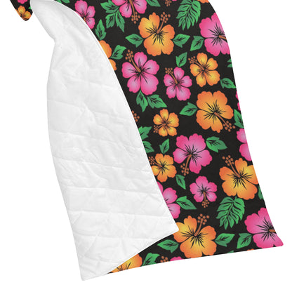 Hibiscus Pattern Print Design HB029 Premium Quilt