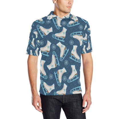 Ice Skate Pattern Print Design 01 Men Polo Shirt