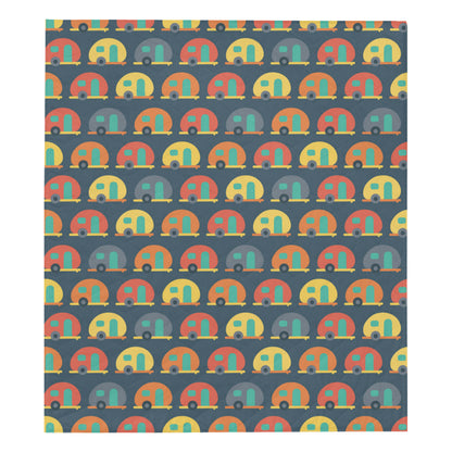 Camper Pattern Print Design 02 Premium Quilt