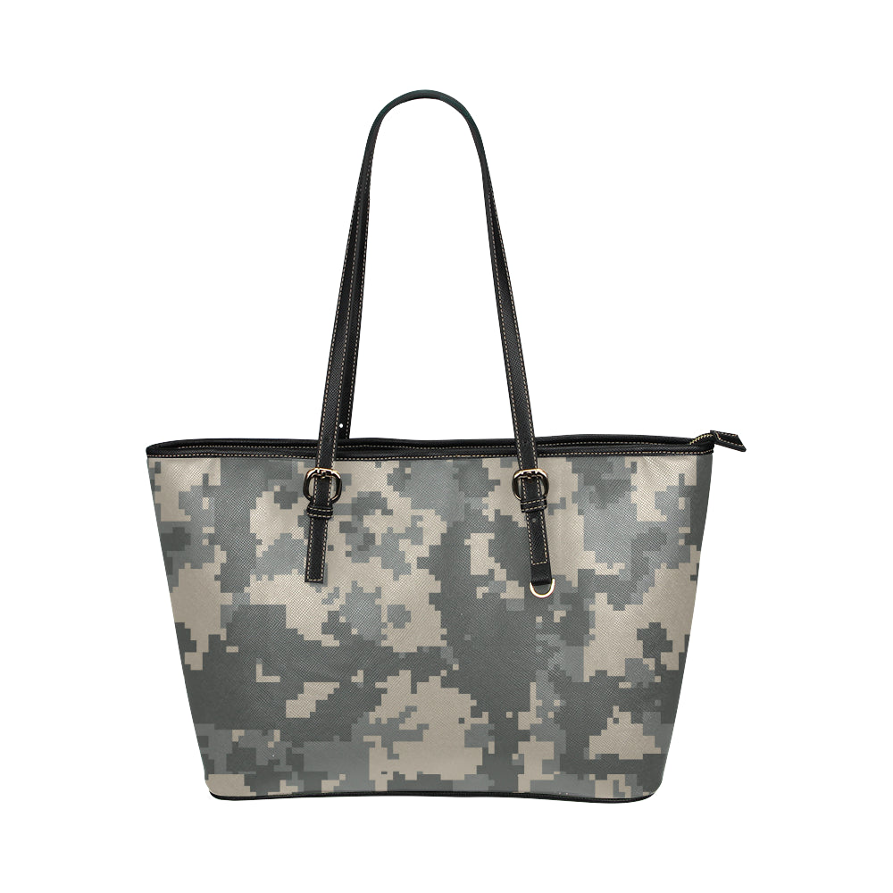 ACU Digital Camouflage Leather Tote Bag