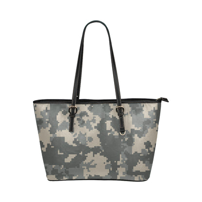 ACU Digital Camouflage Leather Tote Bag