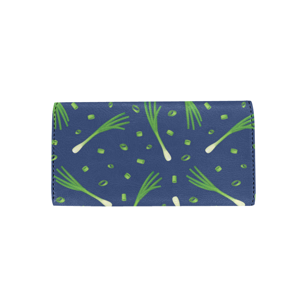 Leek Pattern Print Design 02 Women's Trifold Wallet