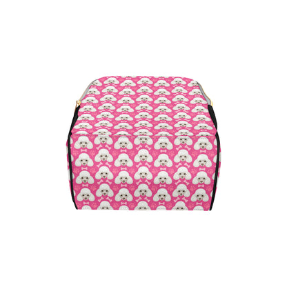 Poodle Pattern Print Design A04 Diaper Bag Backpack