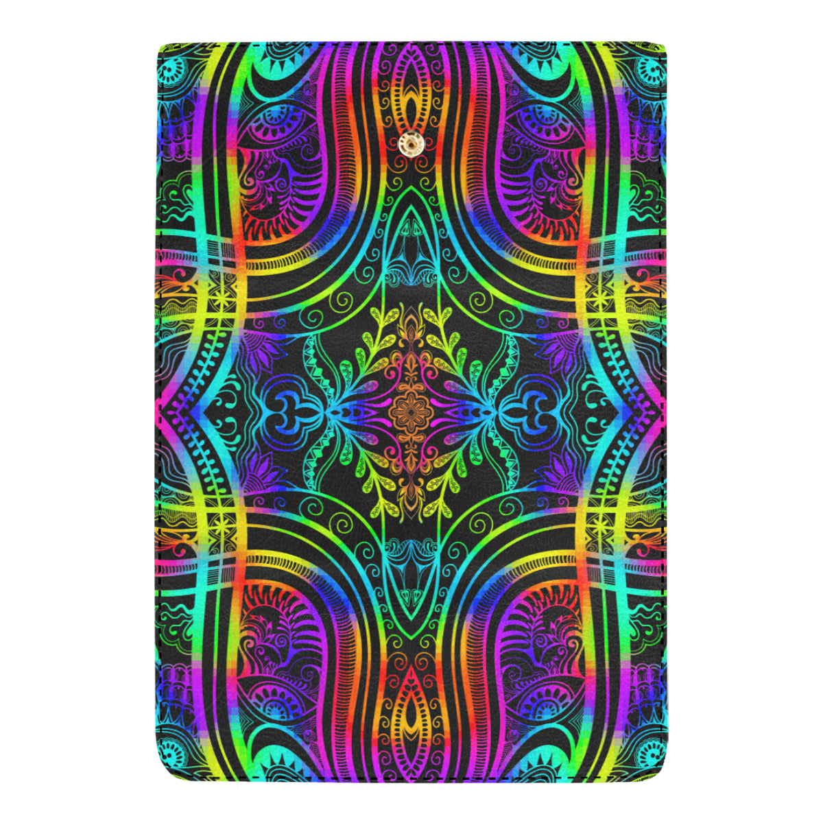 Neon Trible Rainbow Pattern Print Design A01 Women's Trifold Wallet