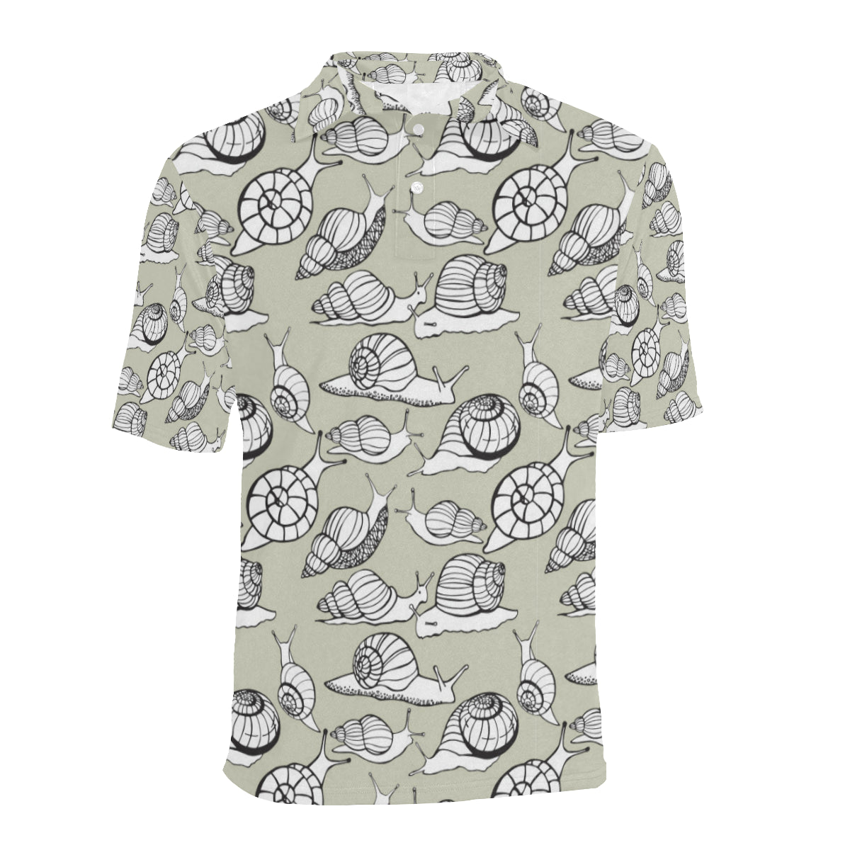 Snail Pattern Print Design 03 Men Polo Shirt