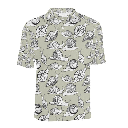 Snail Pattern Print Design 03 Men Polo Shirt