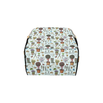 Gardening Pattern Print Design G01 Diaper Bag Backpack