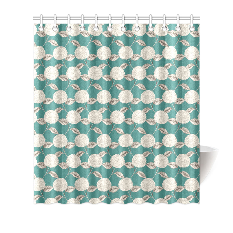 Hydrangea Pattern Print Design HD03 Shower Curtain
