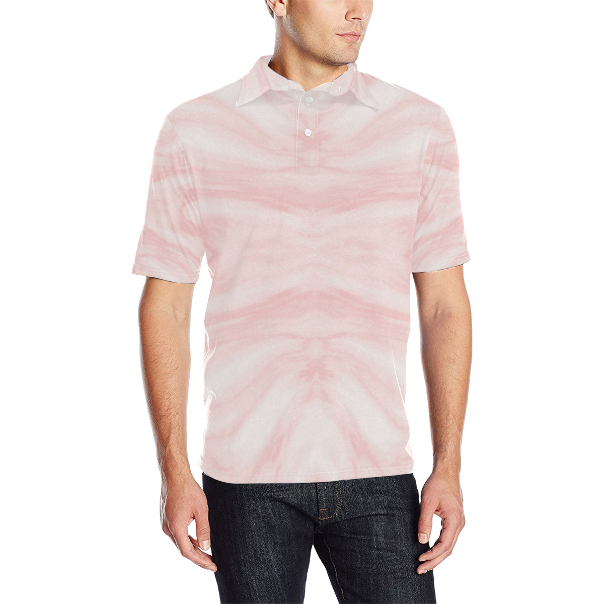 Marble Pattern Print Design 03 Men Polo Shirt