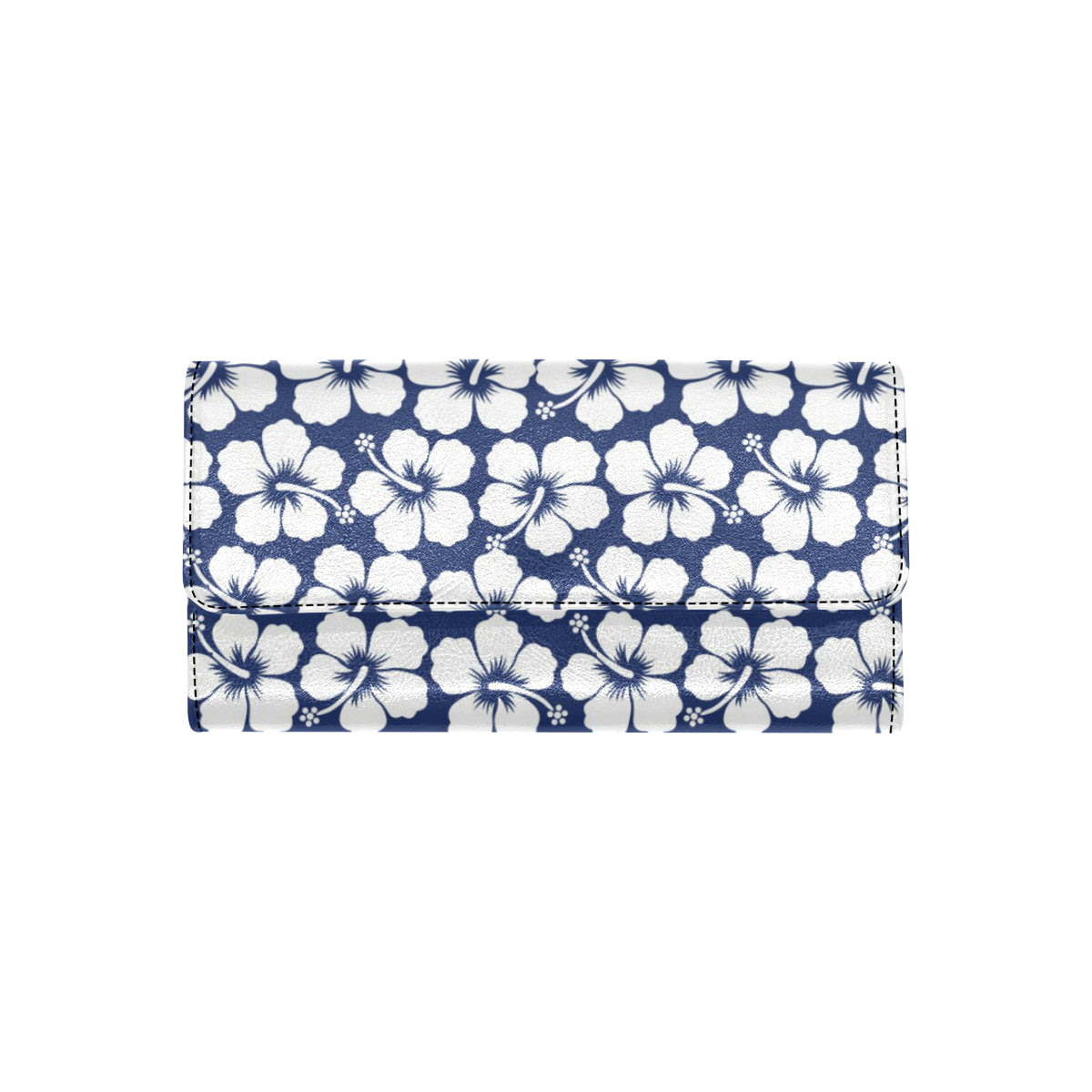 Hibiscus Pattern Print Design HB013 Women's Trifold Wallet