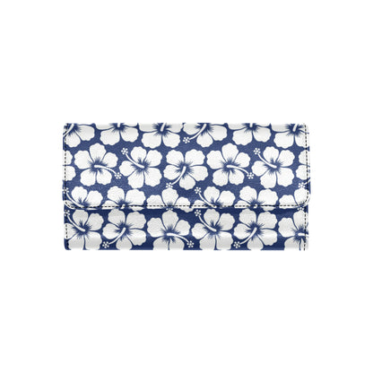 Hibiscus Pattern Print Design HB013 Women's Trifold Wallet