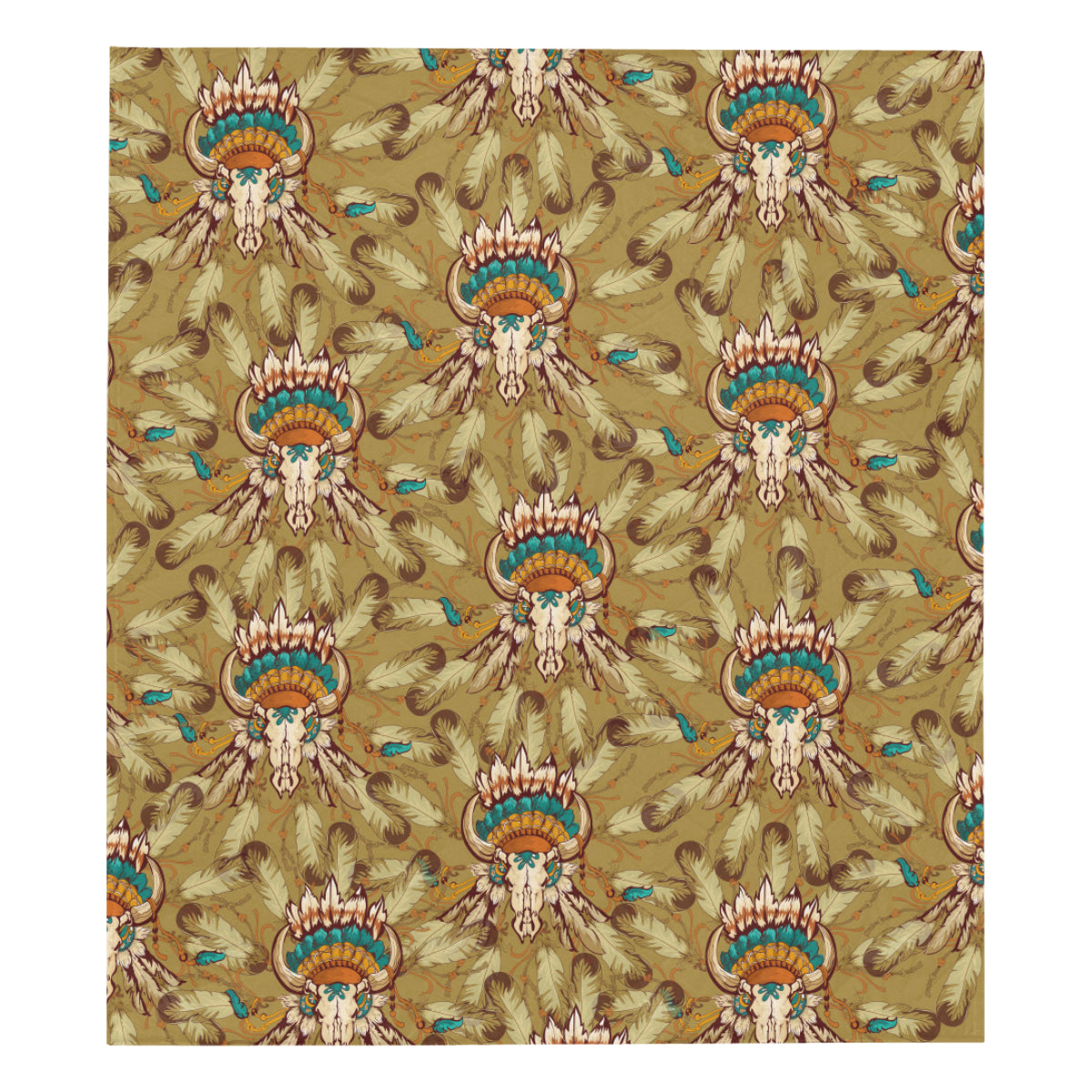 Native Indian Buffalo head Premium Quilt