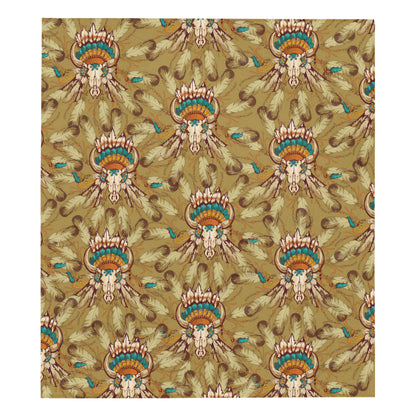 Native Indian Buffalo head Premium Quilt