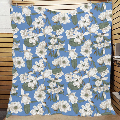 Magnolia Pattern Print Design 01 Premium Quilt