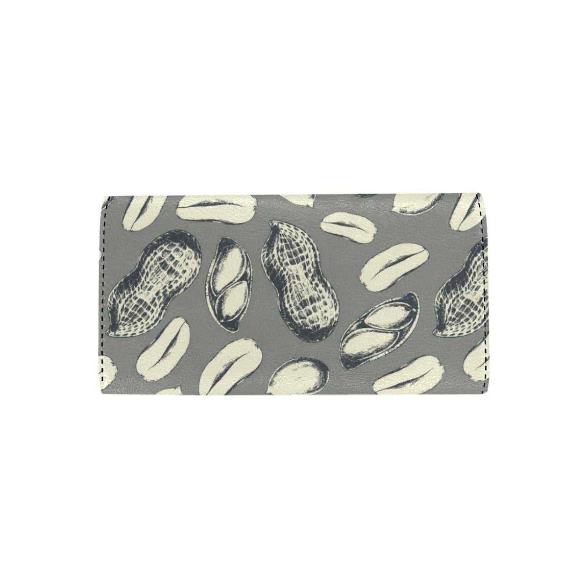 Peanut Pattern Print Design A01 Women's Trifold Wallet