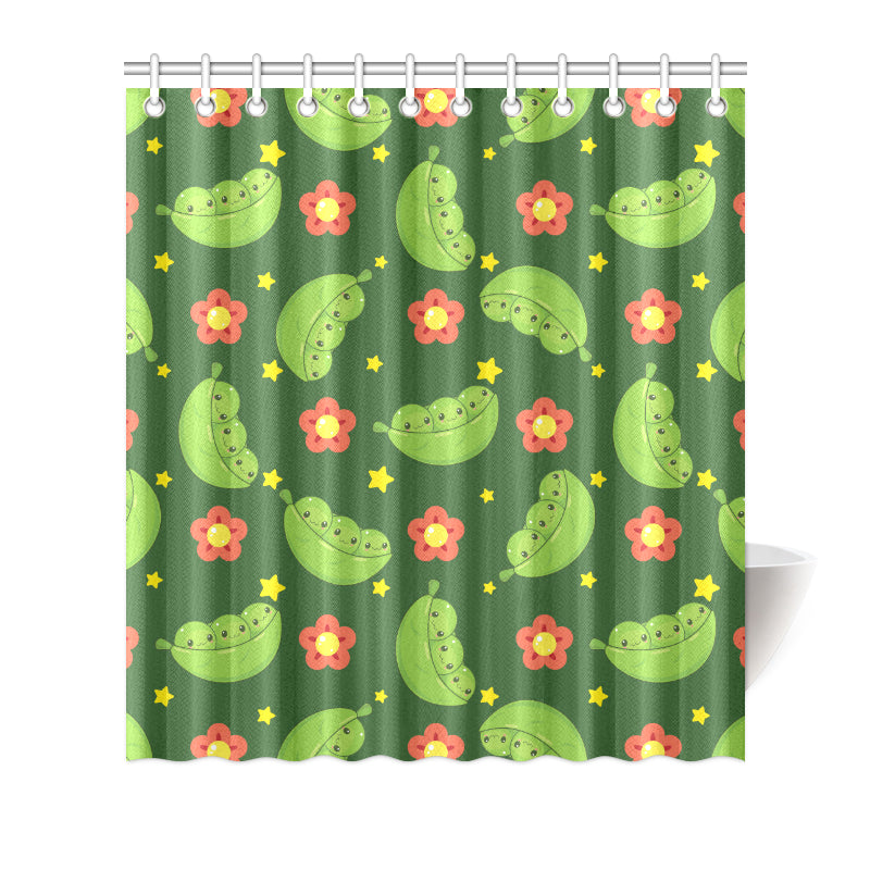 Peas Pattern Print Design A01 Shower Curtain