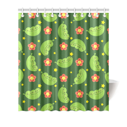 Peas Pattern Print Design A01 Shower Curtain
