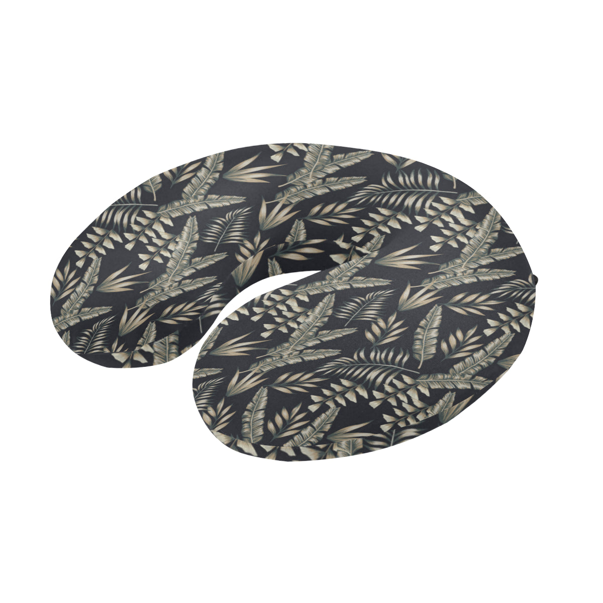 Banana Leaf Pattern Print Design 07 U-Shaped Travel Neck Pillow