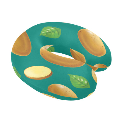 Potato Pattern Print Design A04 U-Shaped Travel Neck Pillow