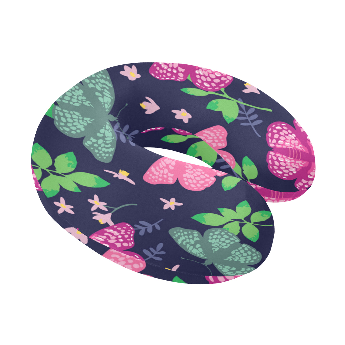 Monarch Butterfly Pattern Print Design 03 U-Shaped Travel Neck Pillow
