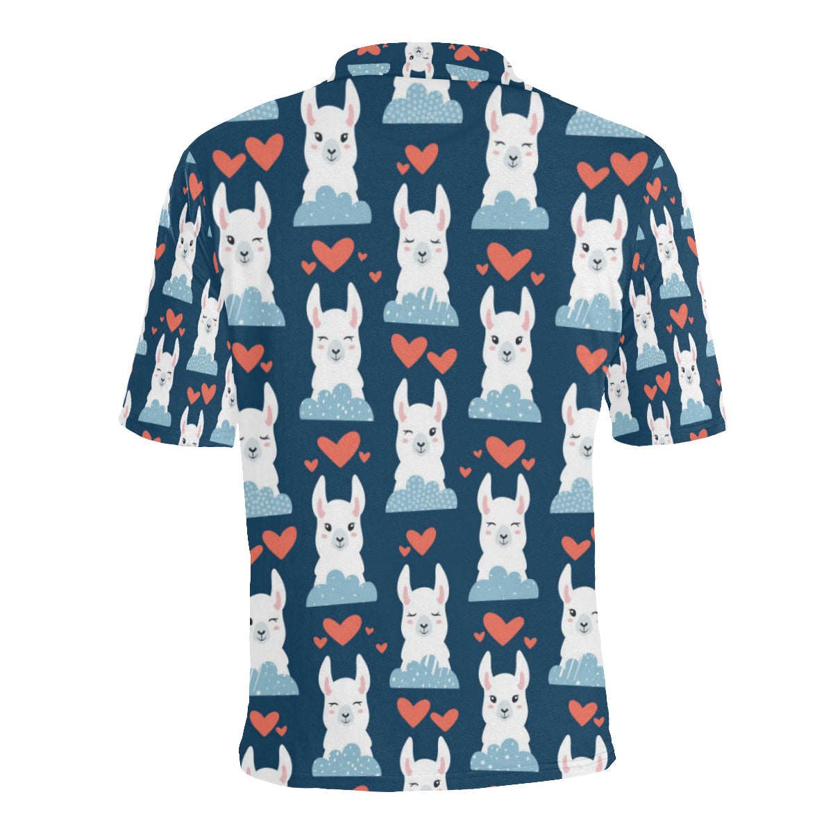 Alpaca Love Pattern Print Design 05 Men Polo Shirt