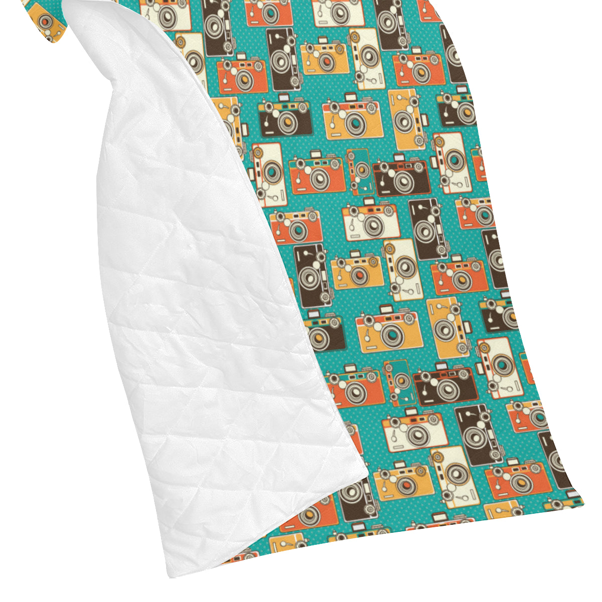 Camera Pattern Print Design 02 Premium Quilt