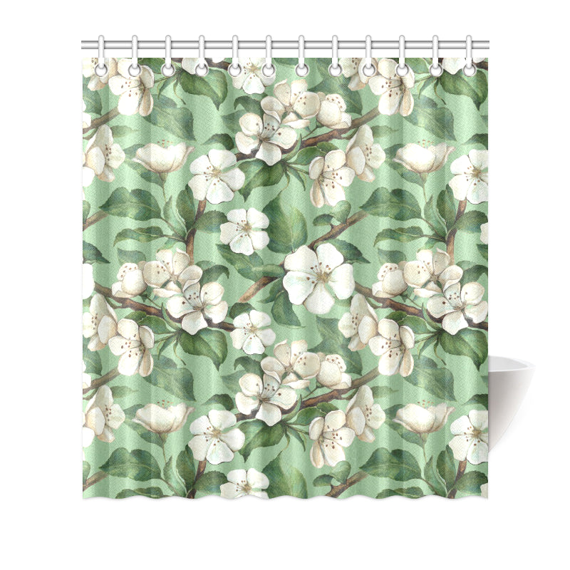 Apple blossom Pattern Print Design AB02 Shower Curtain