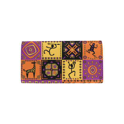 African Pattern Print Design 02 Women's Trifold Wallet