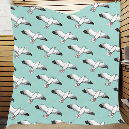 Pigeon Pattern Print Design 02 Premium Quilt