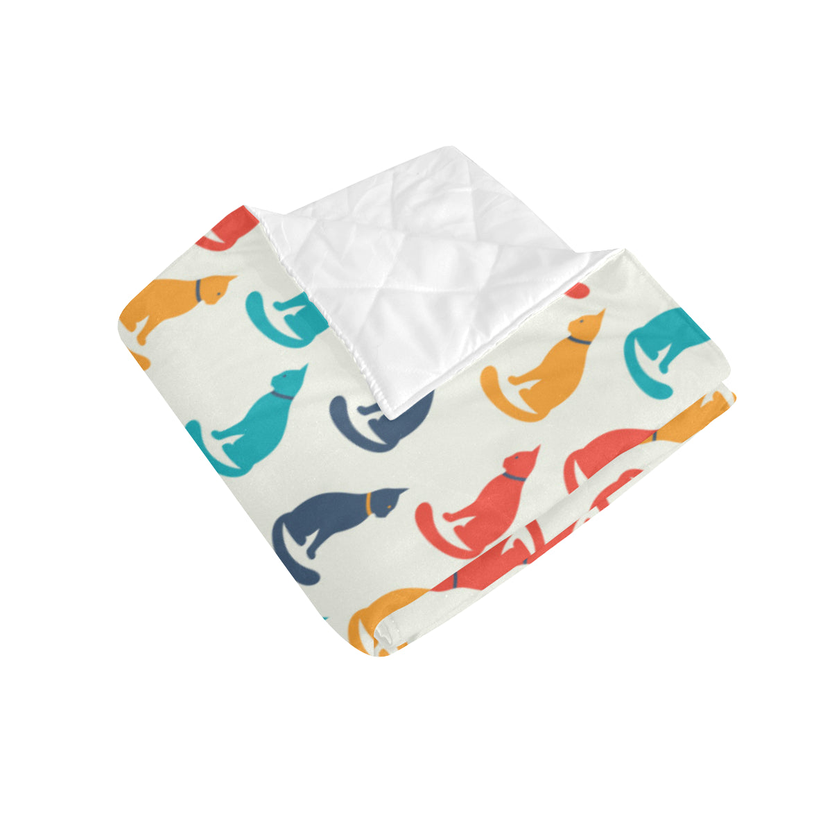 Cat Pattern Print Design 03 Premium Quilt
