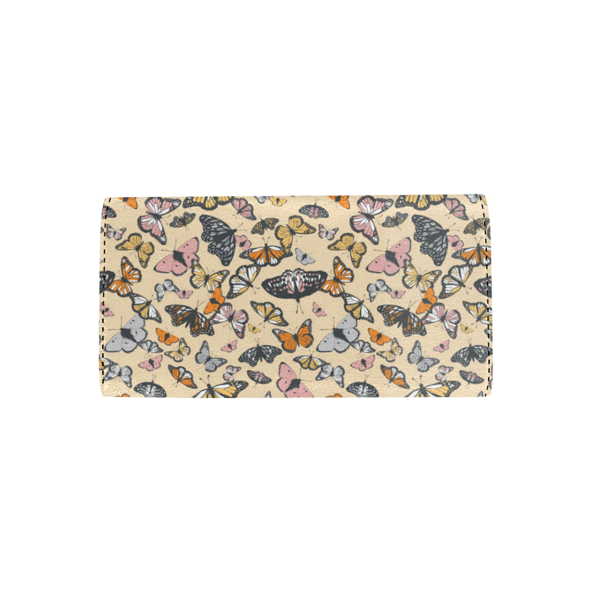 Butterfly Pattern Print Design 04 Women's Trifold Wallet