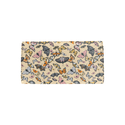 Butterfly Pattern Print Design 04 Women's Trifold Wallet