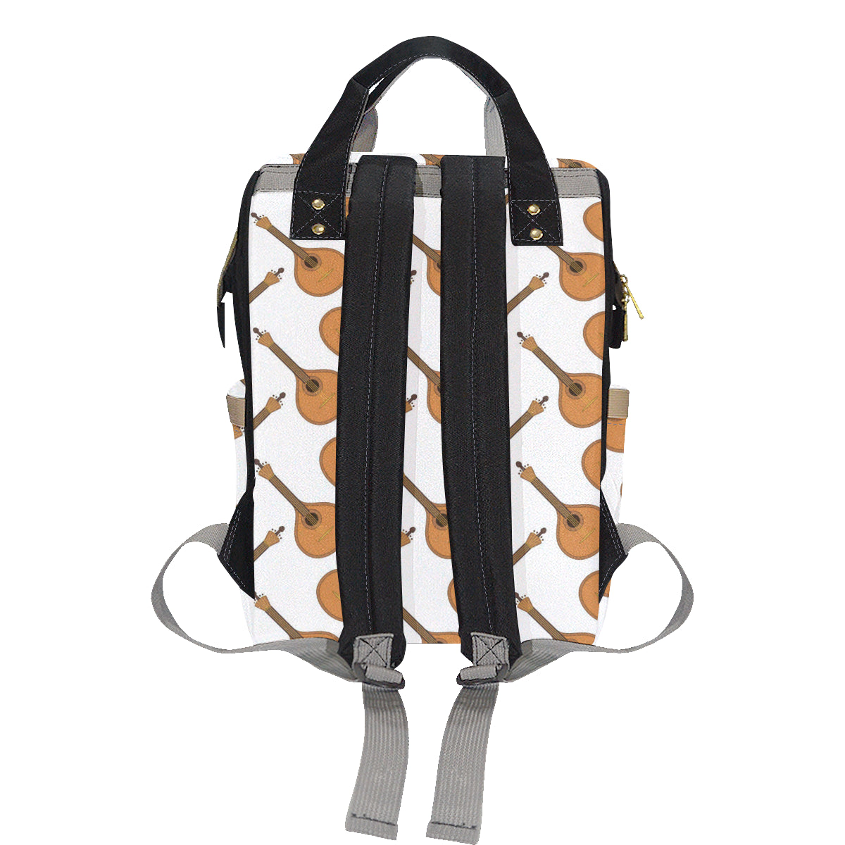 Mandolin Pattern Print Design 01 Diaper Bag Backpack