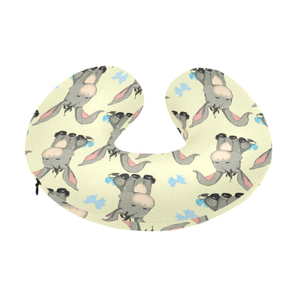 Donkey Baby Pattern Print Design 02 U-Shaped Travel Neck Pillow
