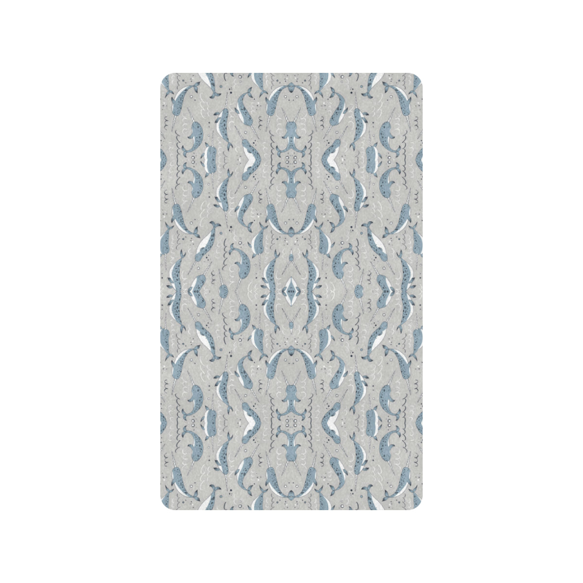 Narwhal Pattern Print Rubber Doormat